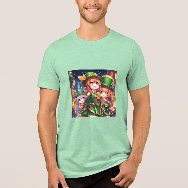 T-shirt En Tri-matière Chibi Leprechauns  (Recto)