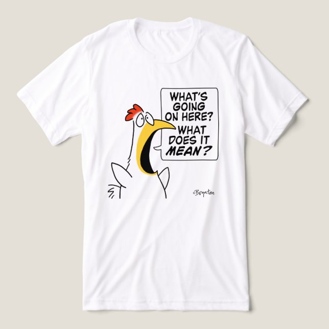 T-shirt En Tri-matière Chicken existentiel par Sandra Boynton (Design Recto)