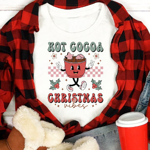 T-shirt En Tri-matière Chocolat Chaud Ambiance Noël Rétro Fêtes