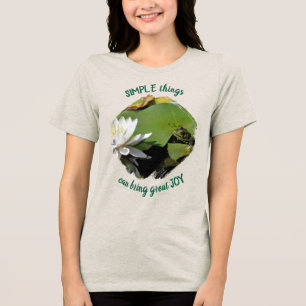 T-shirt En Tri-matière Choses Simples Grenouille Citation Inspirante