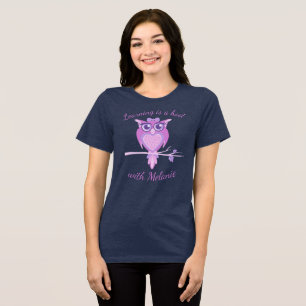 T-shirt En Tri-matière Chouette blonde mignonette stylisée professeurs de