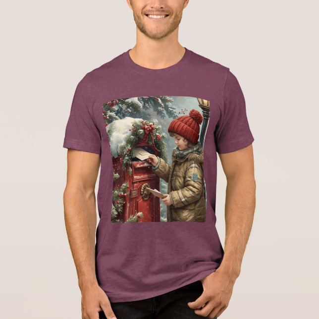 T-shirt En Tri-matière Christmas mailbox t-shirt cute winter holiday (Recto)