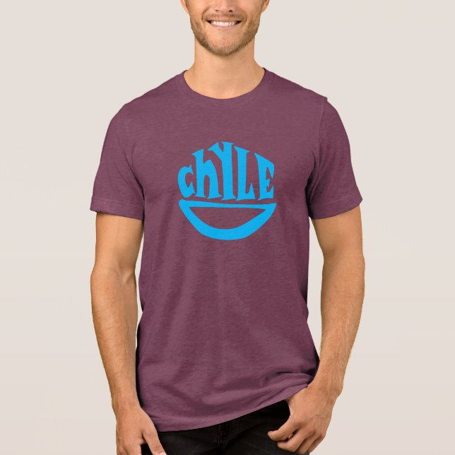 T-shirt En Tri-matière Chyle Smile Maroon & T-Shirt Bleu (Recto)
