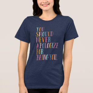 T-shirt En Tri-matière Citation Inspirante Dire Positif Élevant