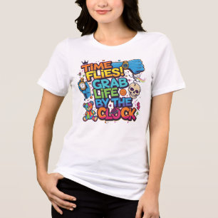 T-shirt En Tri-matière Citation « Le Temps Passe » pour les Créatifs