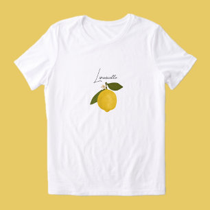 T-shirt En Tri-matière Citron jaune avec feuilles vertes Agrumes frais