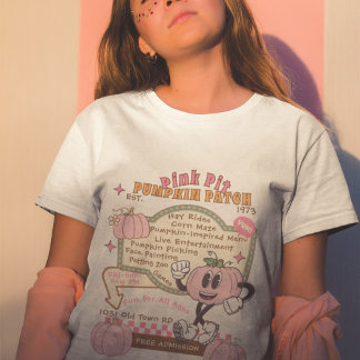 T-shirt En Tri-matière Citrouille Citrouille de patchs - Citrouille rose