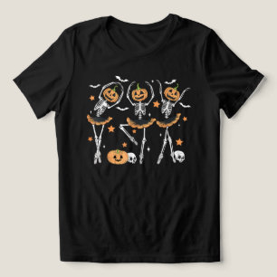 T-shirt En Tri-matière Citrouille de ballet Squelette effrayant Halloween
