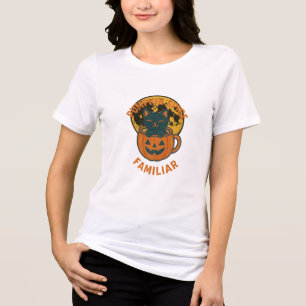T-shirt En Tri-matière Citrouille épice familier Chat noir Halloween Desi