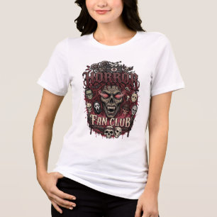 T-shirt En Tri-matière Club de fans d'horreur Halloween Visage démoniaque