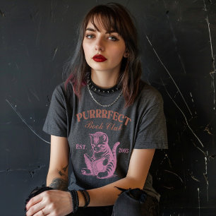 T-shirt En Tri-matière Club de lecture Chat Purrrfect 