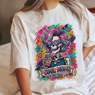 T-shirt En Tri-matière Club des mamans cool Squelette avec du carburant p