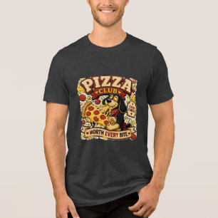 T-shirt En Tri-matière Club Pizza Personnalisé Drôle Amateur de Pizza