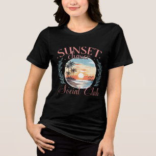 T-shirt En Tri-matière Club Social des Poursuivants du Coucher de Soleil