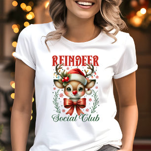T-shirt En Tri-matière Club Social des Rénes Coquette Noël
