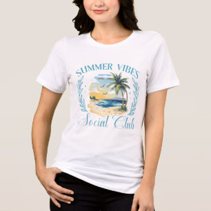 T-shirt En Tri-matière Club Social des Vibes d'Été Fun Été