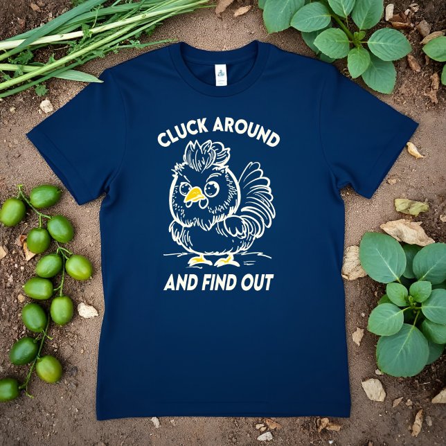 T-shirt En Tri-matière Cluck Around and Find Out Funny Angry Chicken Meme (Bold, funny chicken tee with edgy humor perfect for fans of sarcastic dad jokes!)