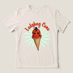 T-shirt En Tri-matière Coccinelle Rétro Vintage Art de Crème Glacée Fan