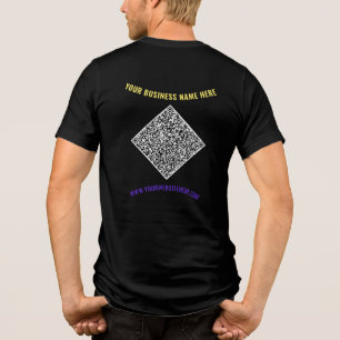 T-shirt En Tri-matière Code QR et texte personnalisé Personnalisé Votre e