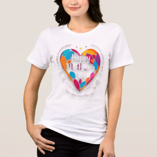 T-shirt En Tri-matière Coeur coloré - Bonne fête des mères Art Abstrait