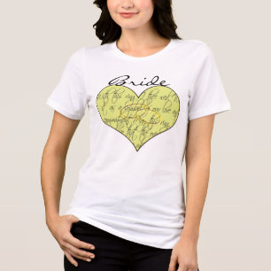 T-shirt En Tri-matière Coeur de la mariée