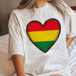 T-shirt En Tri-matière Cœur du drapeau bolivien