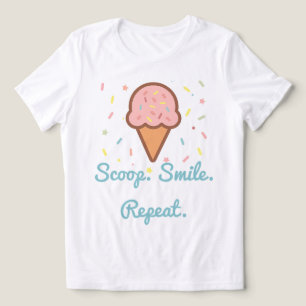 T-shirt En Tri-matière Col arrondi. Souriez. Recommencer. - Beau cône de