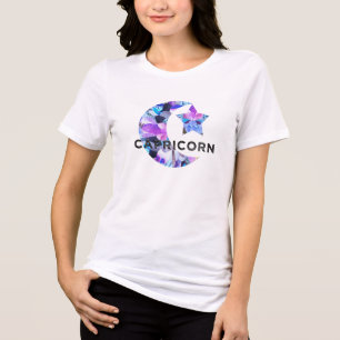 T-shirt En Tri-matière Collage artistique Lune croissante Étoile Signe du