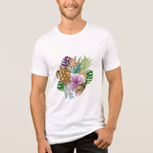 T-shirt En Tri-matière Collage de la plage tropicale estivale