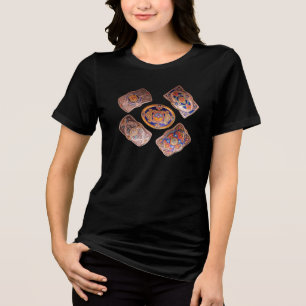 T-shirt En Tri-matière Collection de boucles de ceinture de style occiden