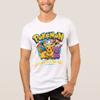 T-shirt En Tri-matière Colorful Pokemon Characters with 'Gotta Catch 'Em