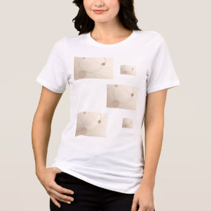 T-shirt En Tri-matière conception abstraite aux formes géométriques