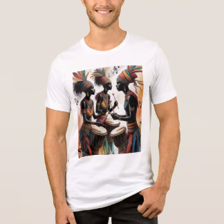 T-shirt En Tri-matière Conception Artistique de Musique de Tambour de Ryt