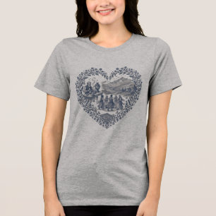 T-shirt En Tri-matière Conception de cœur de l'héritage kurde Culture t