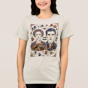 T-shirt En Tri-matière Conception de couple Floral Love & Nature Boho W