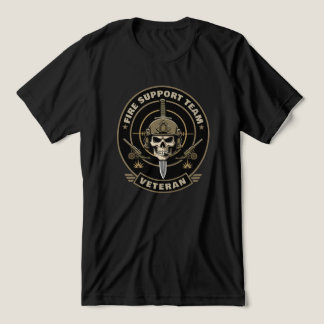 T-shirt En Tri-matière Conception de crâne militaire d'artillerie de camp