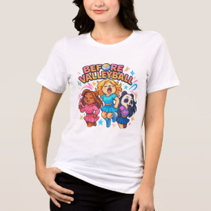 T-shirt En Tri-matière Conception de filles de dessin animé "Avant le vol