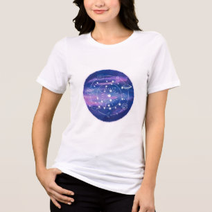 T-shirt En Tri-matière Conception de lune de galaxie minimale Art esthé