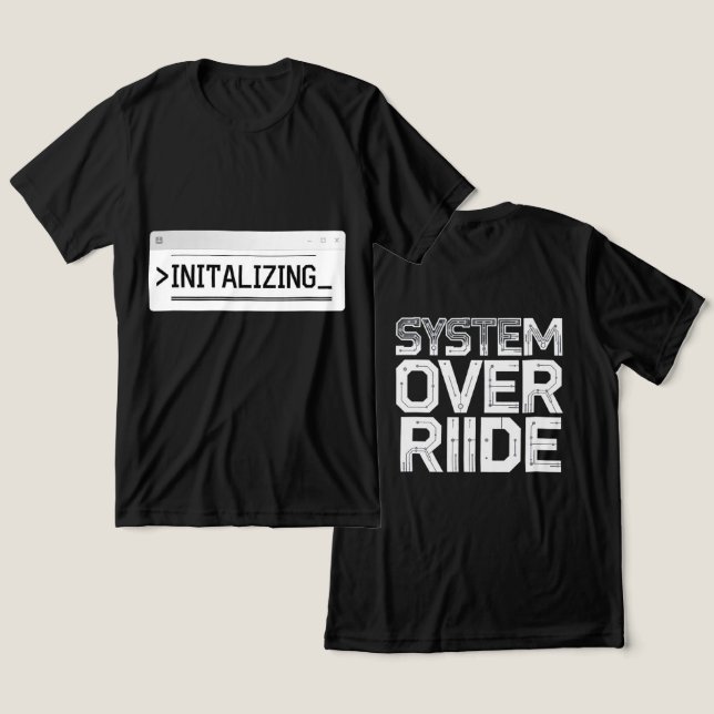 T-shirt En Tri-matière Conception de pirate programmeur (Design Recto & Verso)