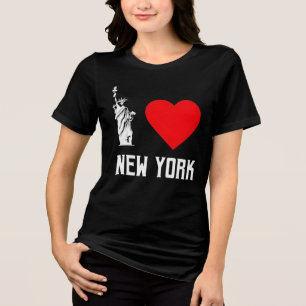 T-shirt En Tri-matière Conception de T‑Shirt Cœur J'Aime New York