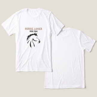 T-shirt En Tri-matière Conception de tête de cheval minimaliste pour amat