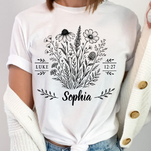 T-shirt En Tri-matière Considérez les fleurs sauvages Luc 12 Vêtement chr