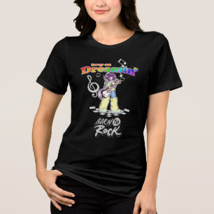 T-shirt En Tri-matière Continuez à Rêver Guitariste Anime Y2K