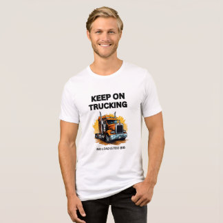 T-SHIRT  EN TRI-MATIÈRE CONTINUEZ À ROLLER MOTIVATION HOMMES BLANC