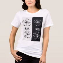 Contraste Floral Noir Blanc Art | Minimaliste