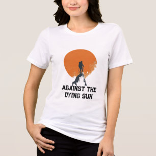 T-shirt En Tri-matière Contre le soleil mourant, sablage avec le pic du s