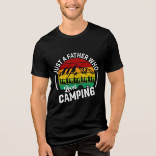 T-shirt En Tri-matière Cool Amateurs de camping Papa mot art