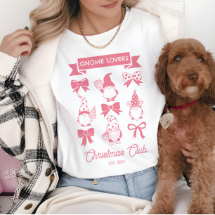 T-shirt En Tri-matière Coquette Gnome Amateurs de Noël Club - Rose BLAN