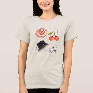 T-shirt En Tri-matière Coquillages et cerisiers personnalisés inspirés pa