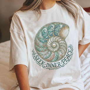 T-shirt En Tri-matière Coquille de Nautilus Cherchez la Paix Intérieure A